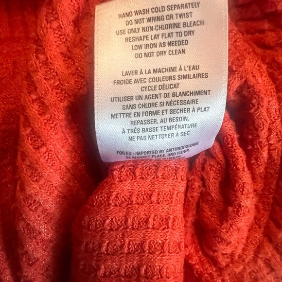 Anthropologie Akemi + Kin Orange Woodruff Waffle Knit Wrap Sweater
Size Small - Picture 4 of 6